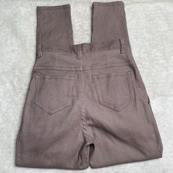 Y2K Vintage Marc Jacobs Women's Brown Skinny High-Rise Pleated Jeans Size 8 - Picture 3 of 14